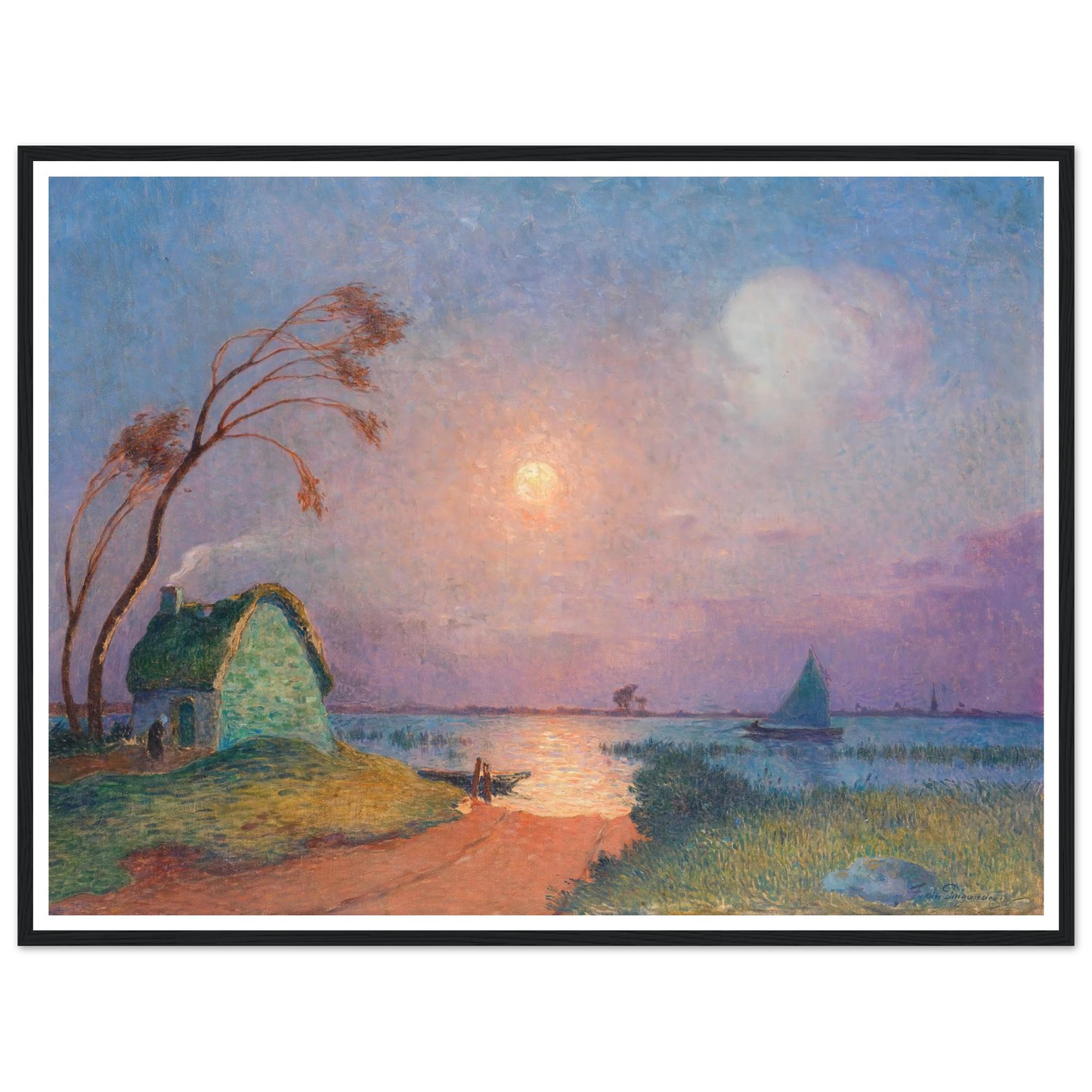 Grande Briere Landscape, 1924-26 Art Print | Ferdinand du Puigaudeau - Framed Poster - 30x40 cm / 12x16″ - Black frame