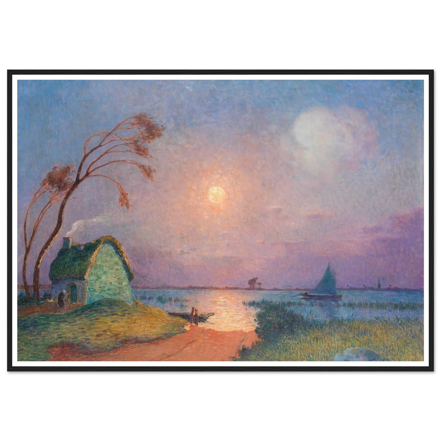 Grande Briere Landscape, 1924-26 Art Print | Ferdinand du Puigaudeau - Framed Poster - 30x40 cm / 12x16″ - Black frame