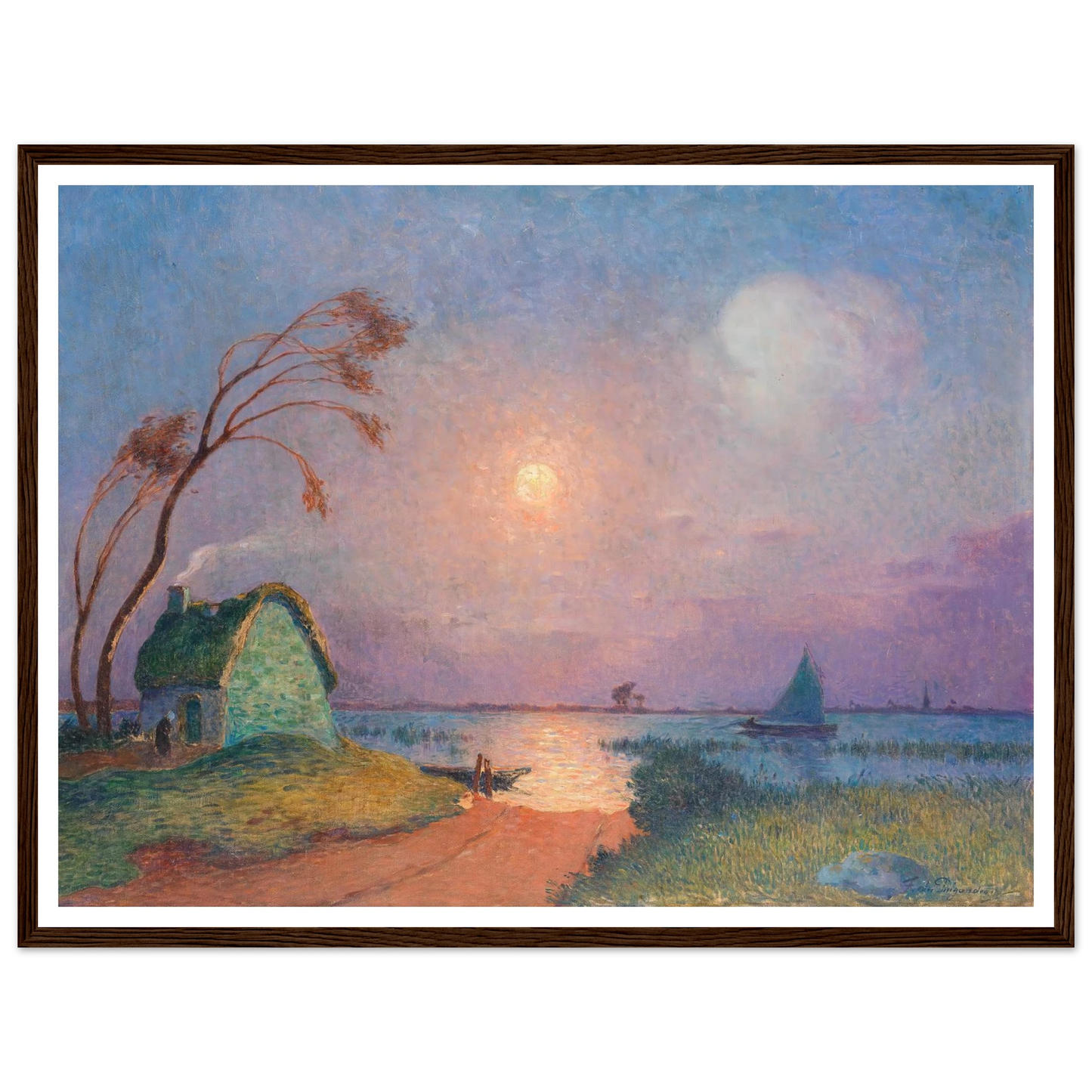 Grande Briere Landscape, 1924-26 Art Print | Ferdinand du Puigaudeau - Framed Poster - 30x40 cm / 12x16″ - Black frame