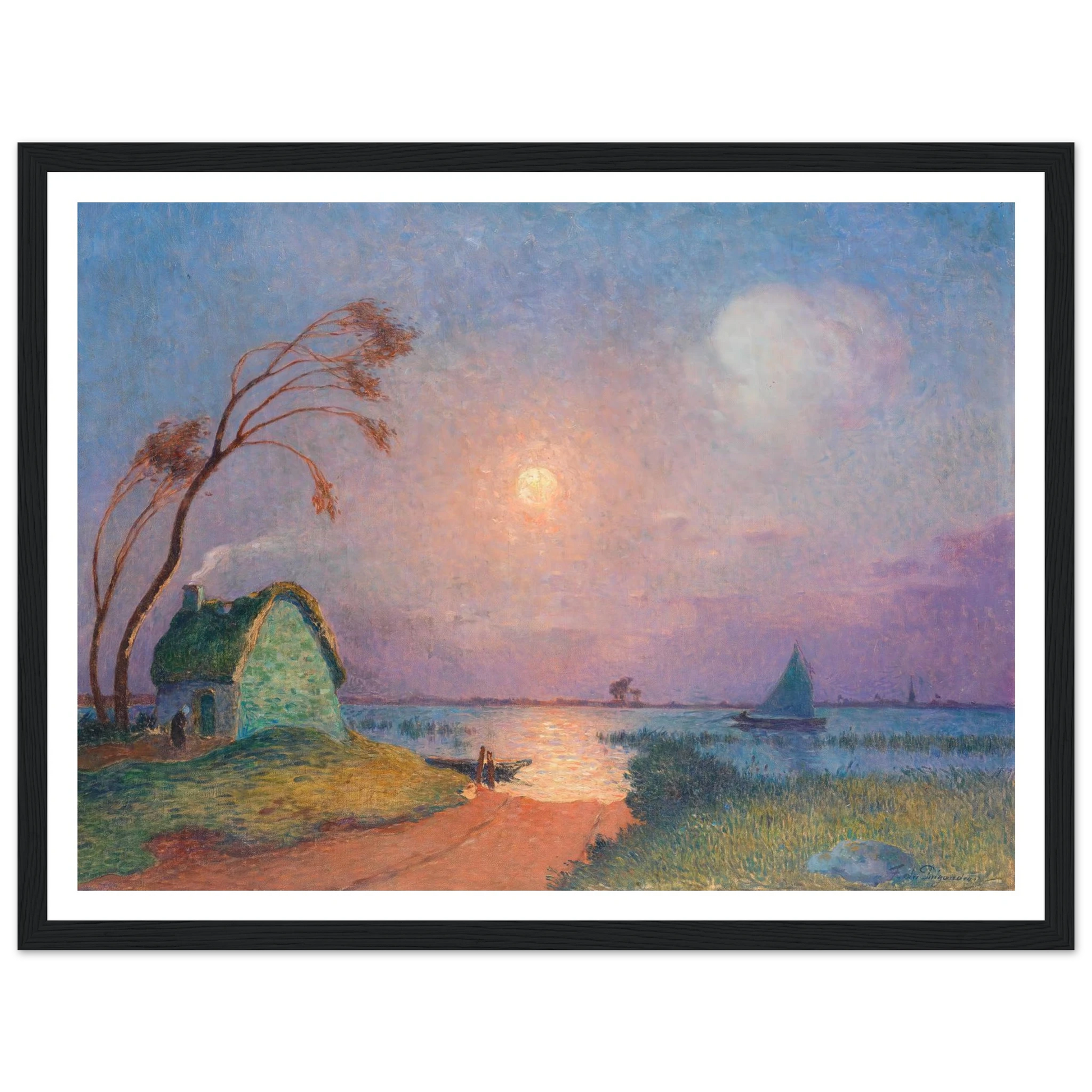 Grande Briere Landscape, 1924-26 Art Print | Ferdinand du Puigaudeau - Framed Poster - 30x40 cm / 12x16″ - Black frame