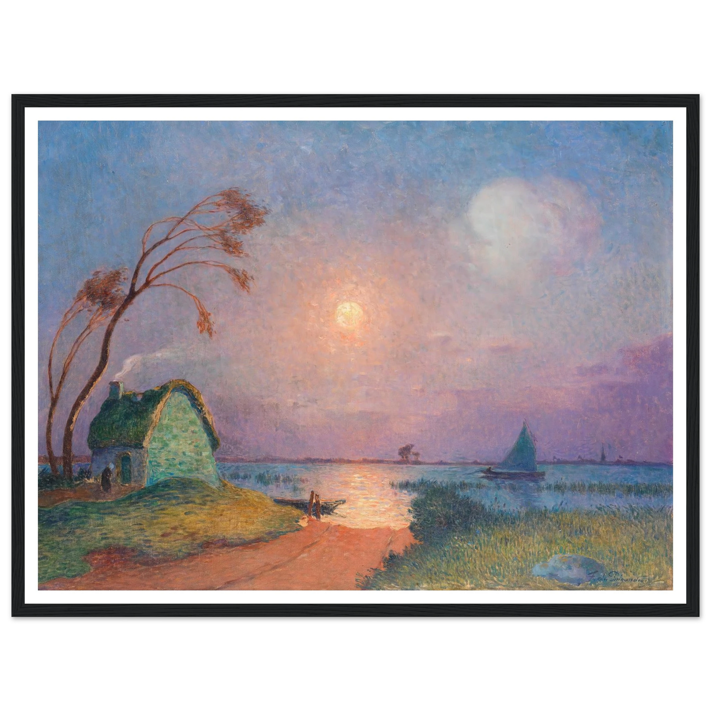 Grande Briere Landscape, 1924-26 Art Print | Ferdinand du Puigaudeau - Framed Poster - 30x40 cm / 12x16″ - Black frame
