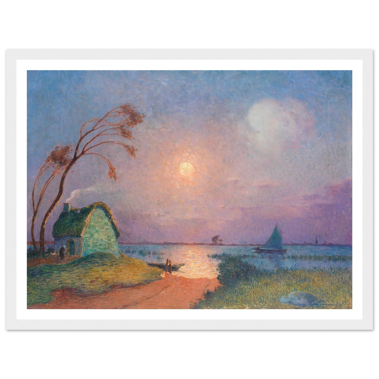 Grande Briere Landscape, 1924-26 Art Print | Ferdinand du Puigaudeau - Framed Poster - 30x40 cm / 12x16″ - Black frame