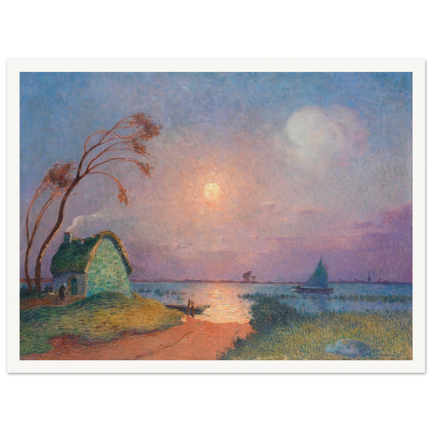 Grande Briere Landscape, 1924-26 Art Print | Ferdinand du Puigaudeau - Framed Poster - 30x40 cm / 12x16″ - Black frame