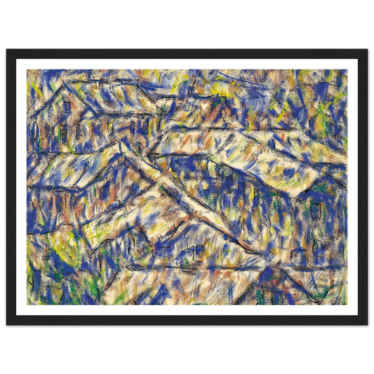 Granithäuser (Arcegno) (1927) Art Print | Christian Rohlfs - Framed Poster - 30x40 cm / 12x16″ - Black frame