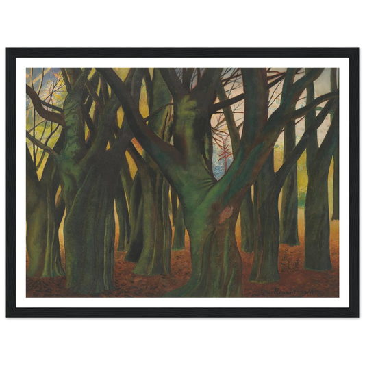 Groene bomen (1941) Art Print | Leon Spilliaert - Framed Poster - 30x40 cm / 12x16″ - Black frame