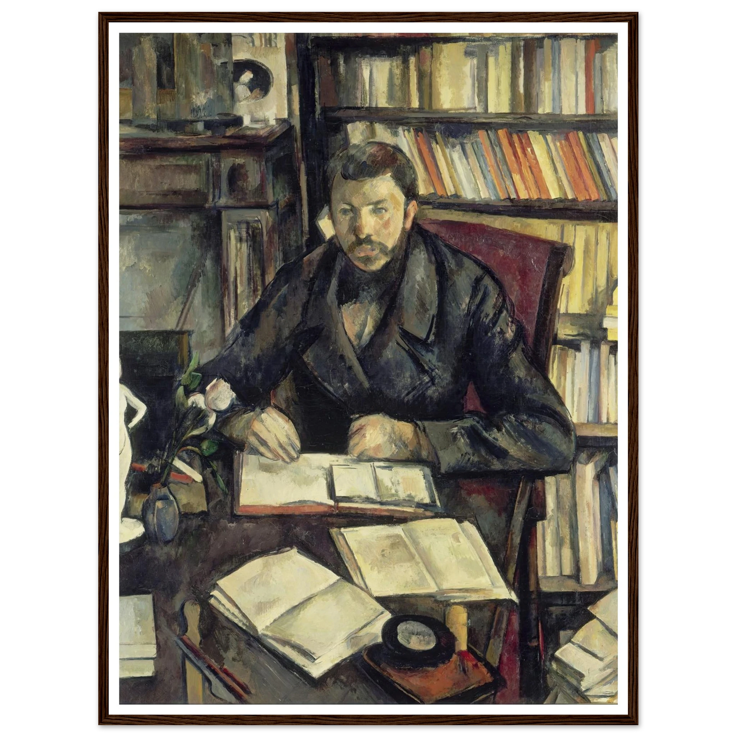 Gustave Geffroy (1895 - 1896) Art Print | Paul Cezanne - Framed Poster - 30x40 cm / 12x16″ - Black frame