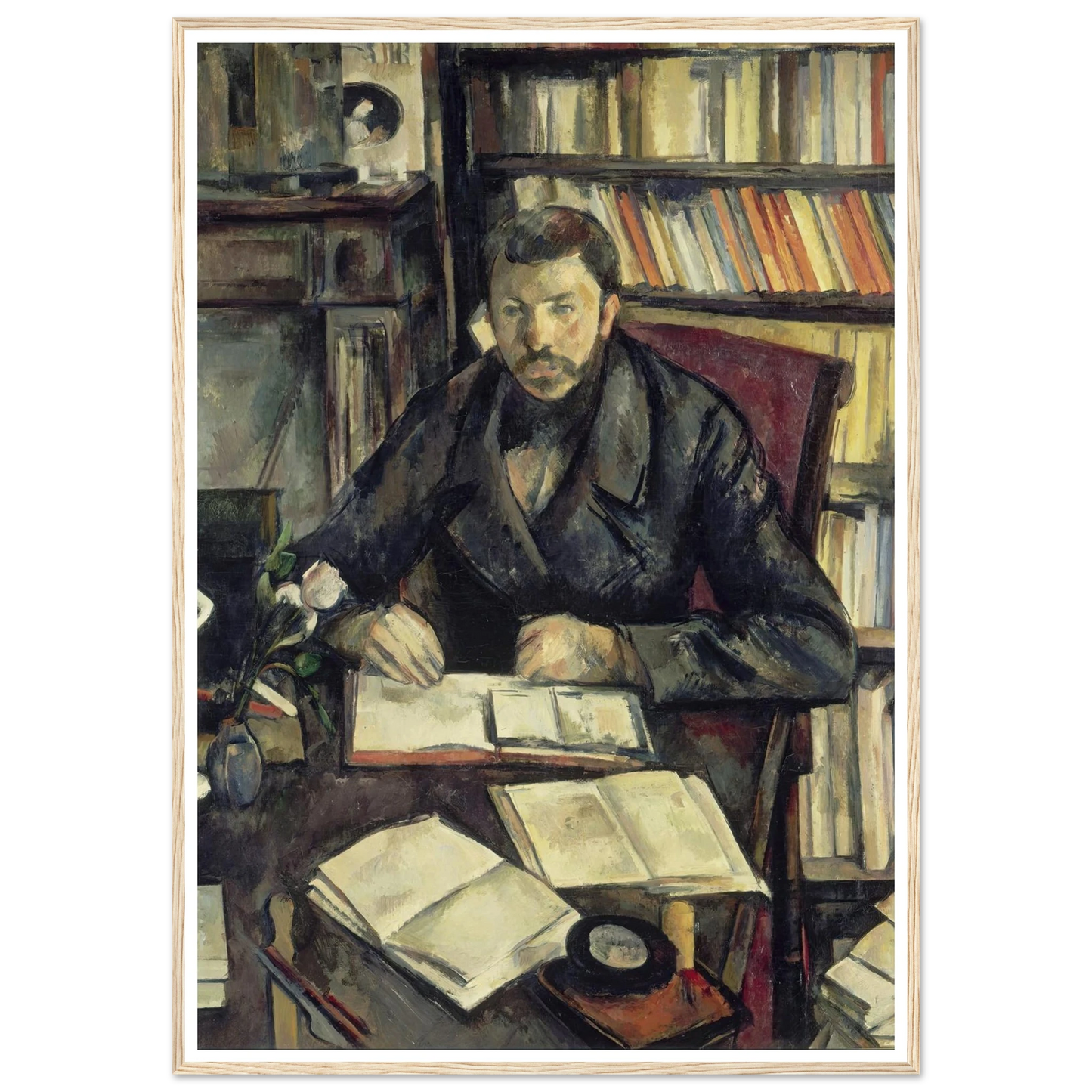Gustave Geffroy (1895 - 1896) Art Print | Paul Cezanne - Framed Poster - 30x40 cm / 12x16″ - Black frame