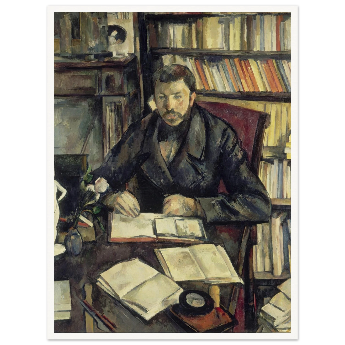 Gustave Geffroy (1895 - 1896) Art Print | Paul Cezanne - Framed Poster - 30x40 cm / 12x16″ - Black frame