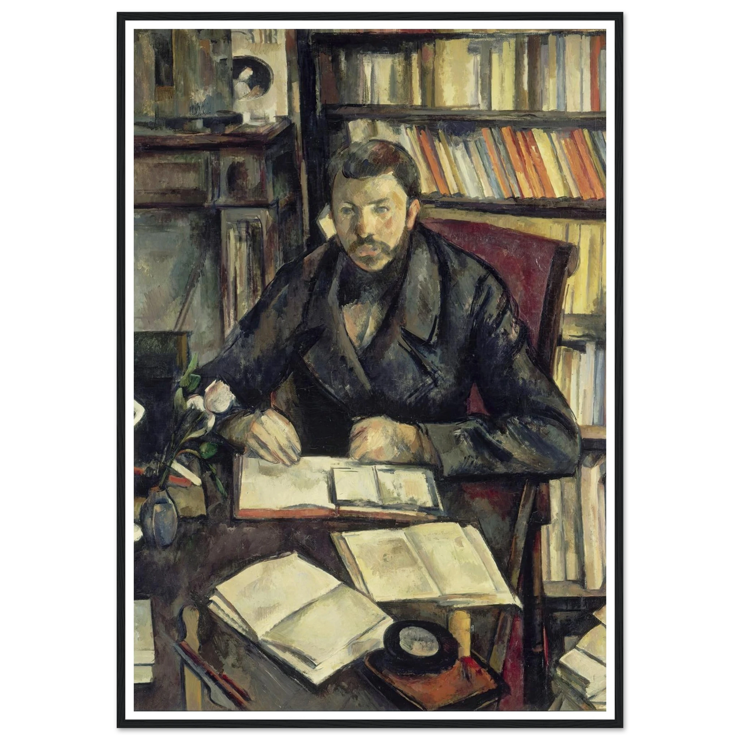 Gustave Geffroy (1895 - 1896) Art Print | Paul Cezanne - Framed Poster - 30x40 cm / 12x16″ - Black frame