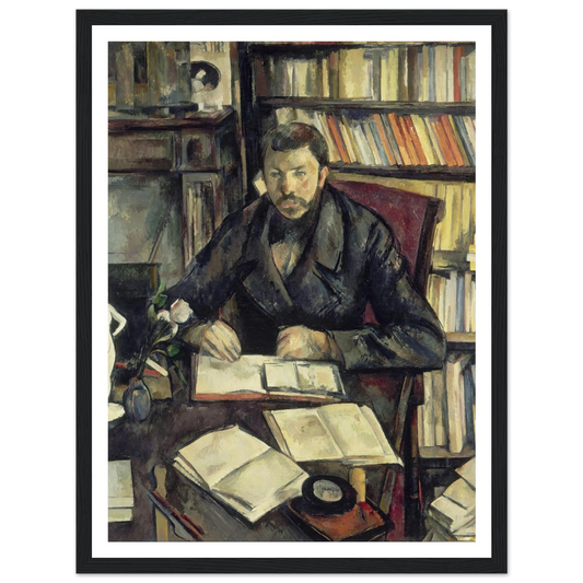 Gustave Geffroy (1895 - 1896) Art Print | Paul Cezanne - Framed Poster - 30x40 cm / 12x16″ - Black frame