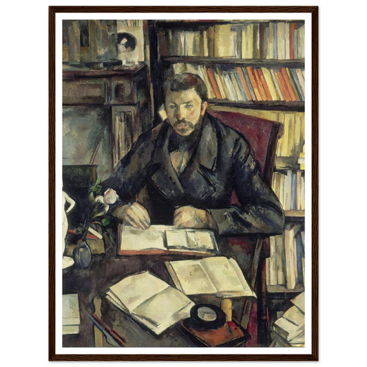 Gustave Geffroy (1895 - 1896) Art Print | Paul Cezanne - Framed Poster - 30x40 cm / 12x16″ - Black frame