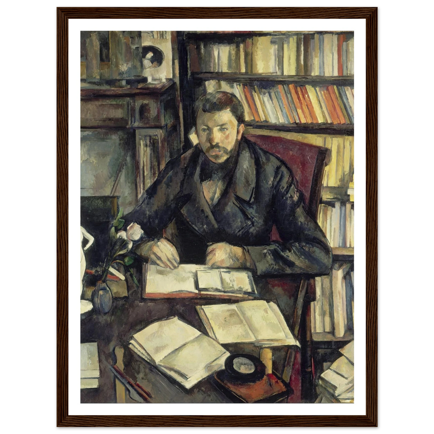 Gustave Geffroy (1895 - 1896) Art Print | Paul Cezanne - Framed Poster - 30x40 cm / 12x16″ - Black frame