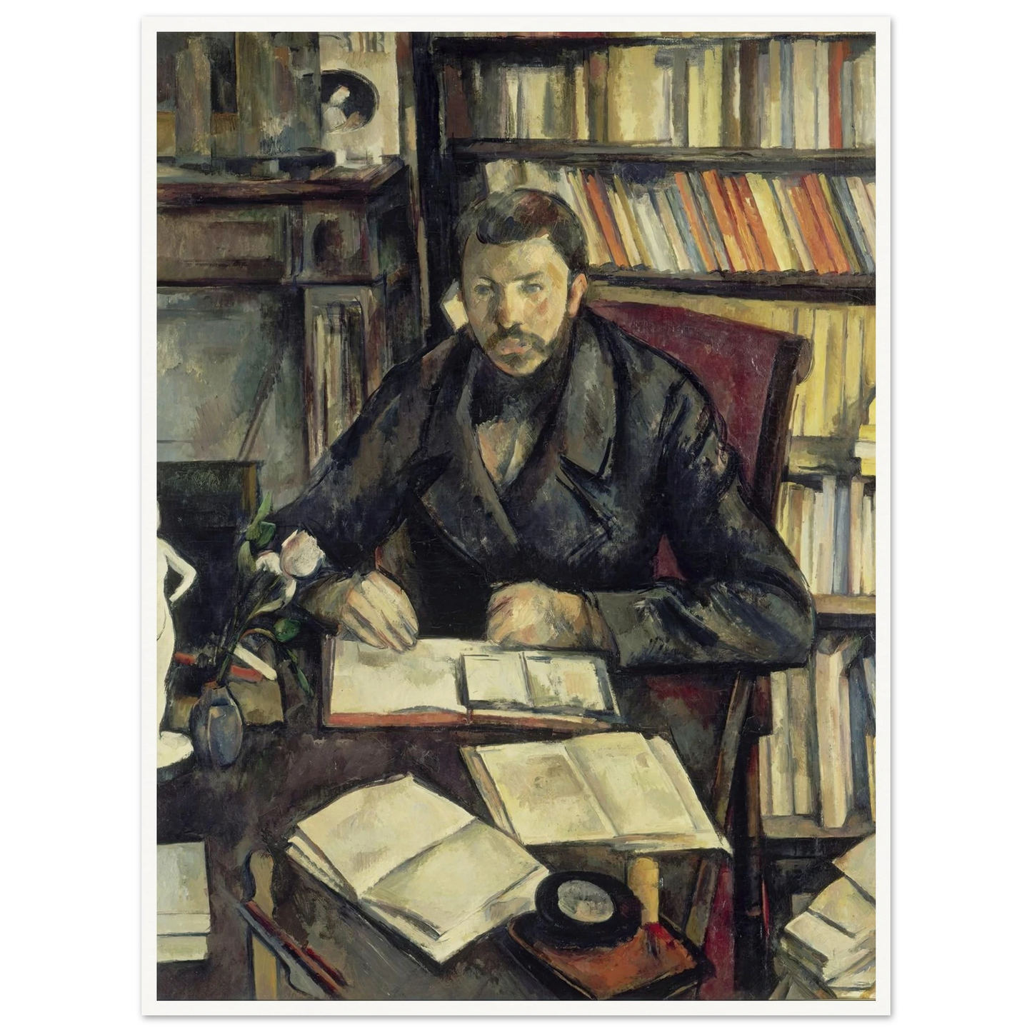 Gustave Geffroy (1895 - 1896) Art Print | Paul Cezanne - Framed Poster - 30x40 cm / 12x16″ - Black frame