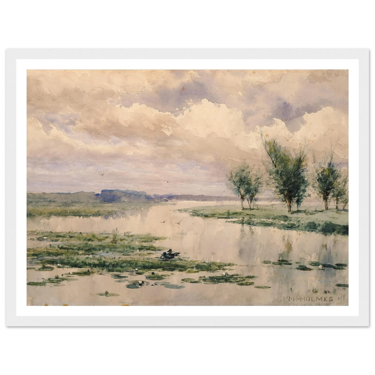 Haines Point (1908) Art Print | William Henry Holmes - Framed Poster - 30x40 cm / 12x16″ - Black frame