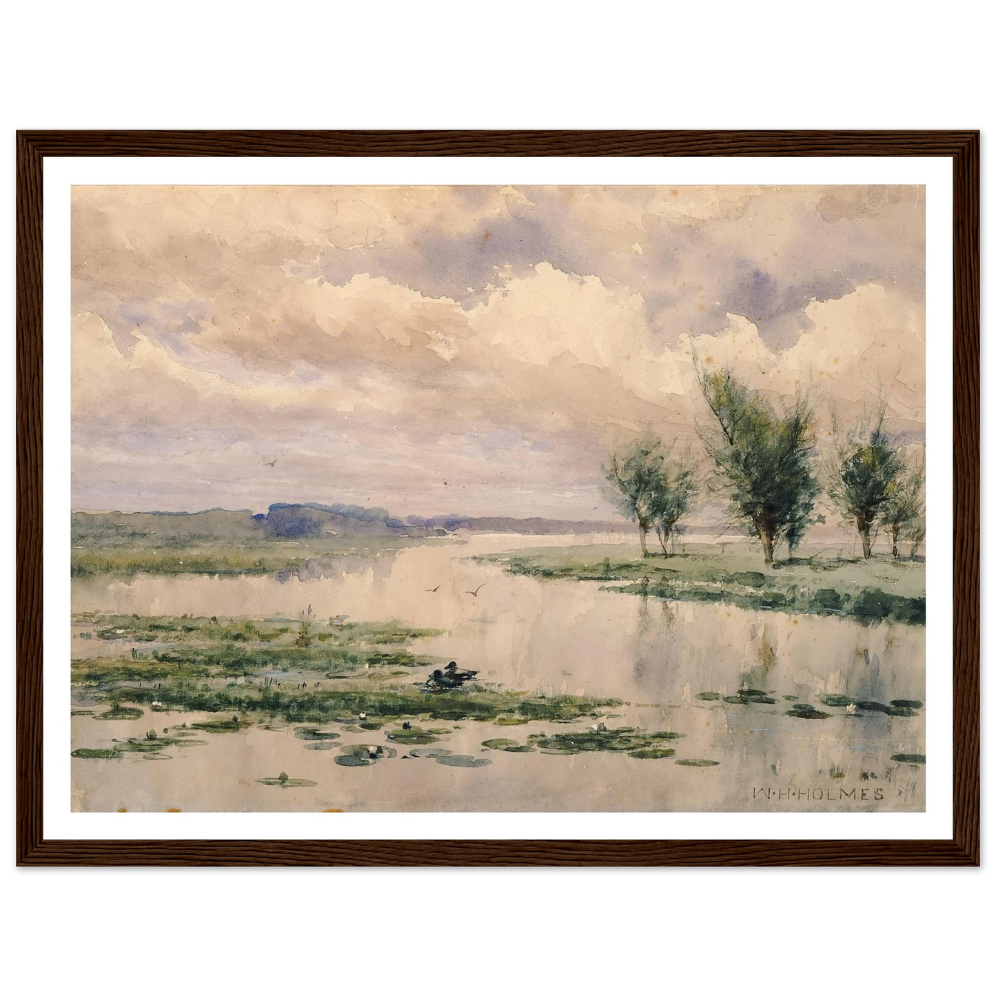 Haines Point (1908) Art Print | William Henry Holmes - Framed Poster - 30x40 cm / 12x16″ - Black frame