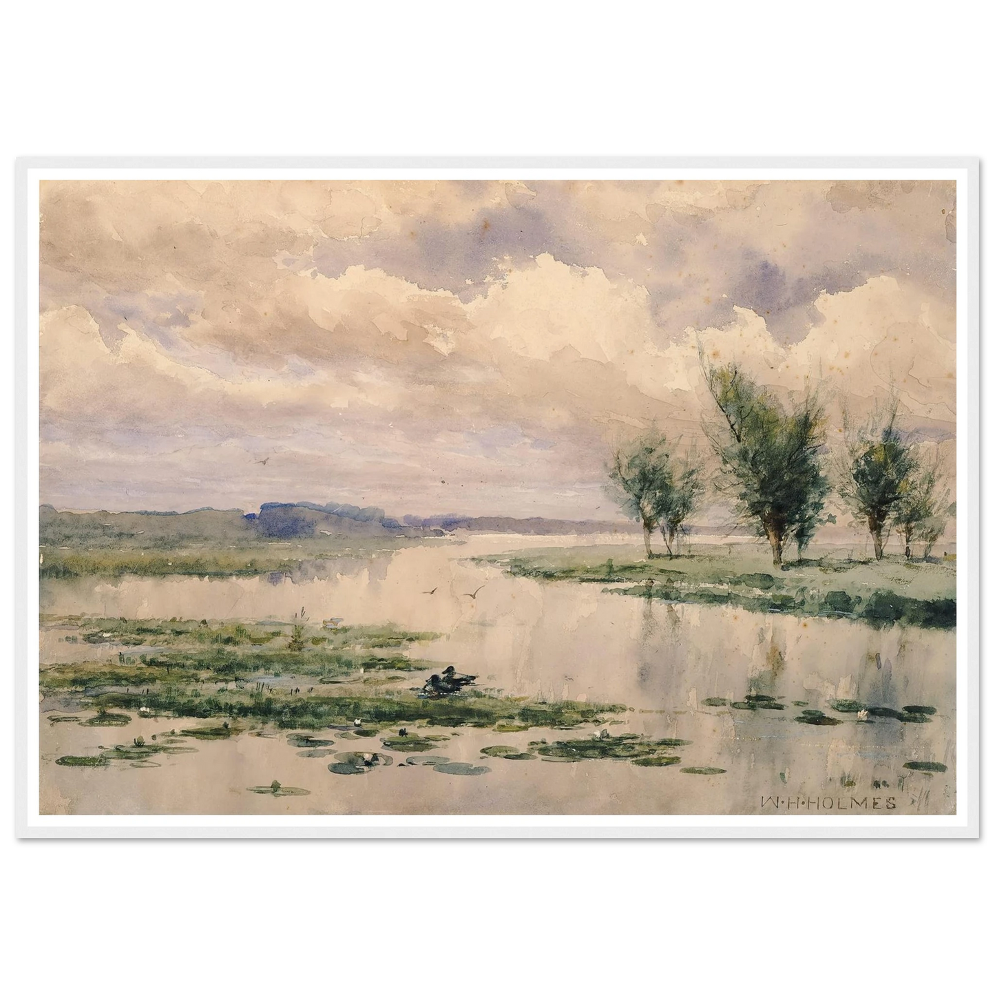 Haines Point (1908) Art Print | William Henry Holmes - Framed Poster - 30x40 cm / 12x16″ - Black frame