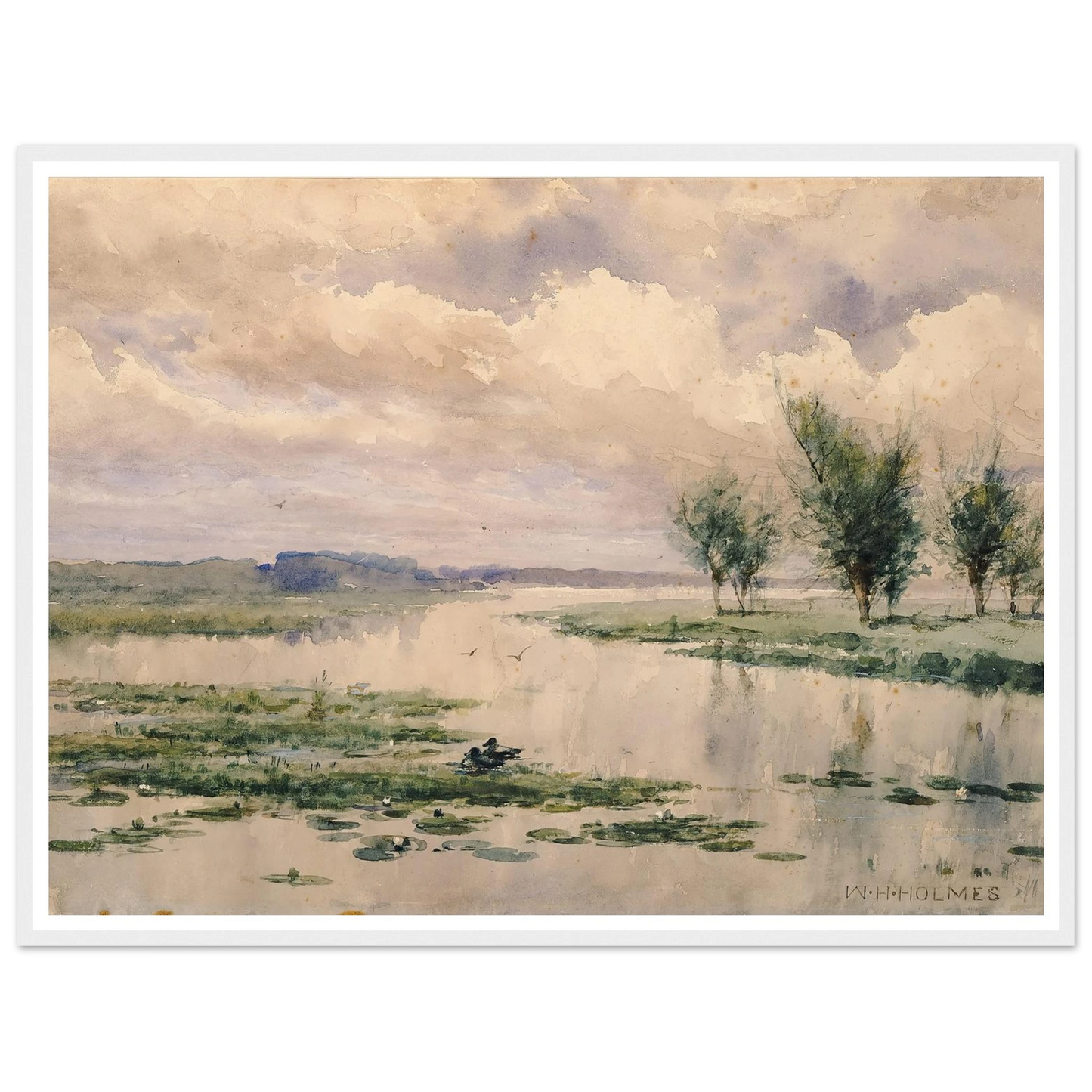 Haines Point (1908) Art Print | William Henry Holmes - Framed Poster - 30x40 cm / 12x16″ - Black frame