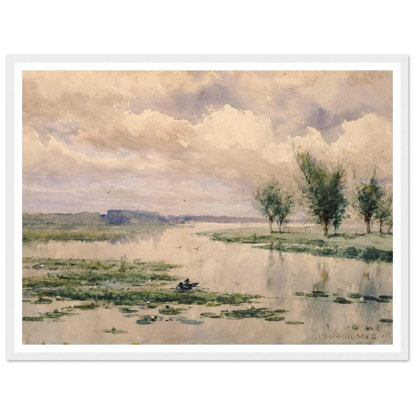Haines Point (1908) Art Print | William Henry Holmes - Framed Poster - 30x40 cm / 12x16″ - Black frame