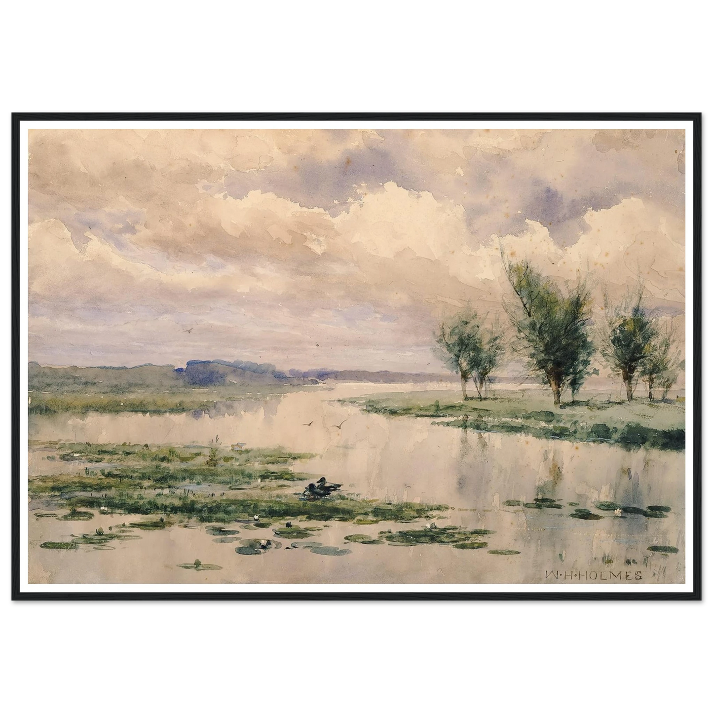 Haines Point (1908) Art Print | William Henry Holmes - Framed Poster - 30x40 cm / 12x16″ - Black frame