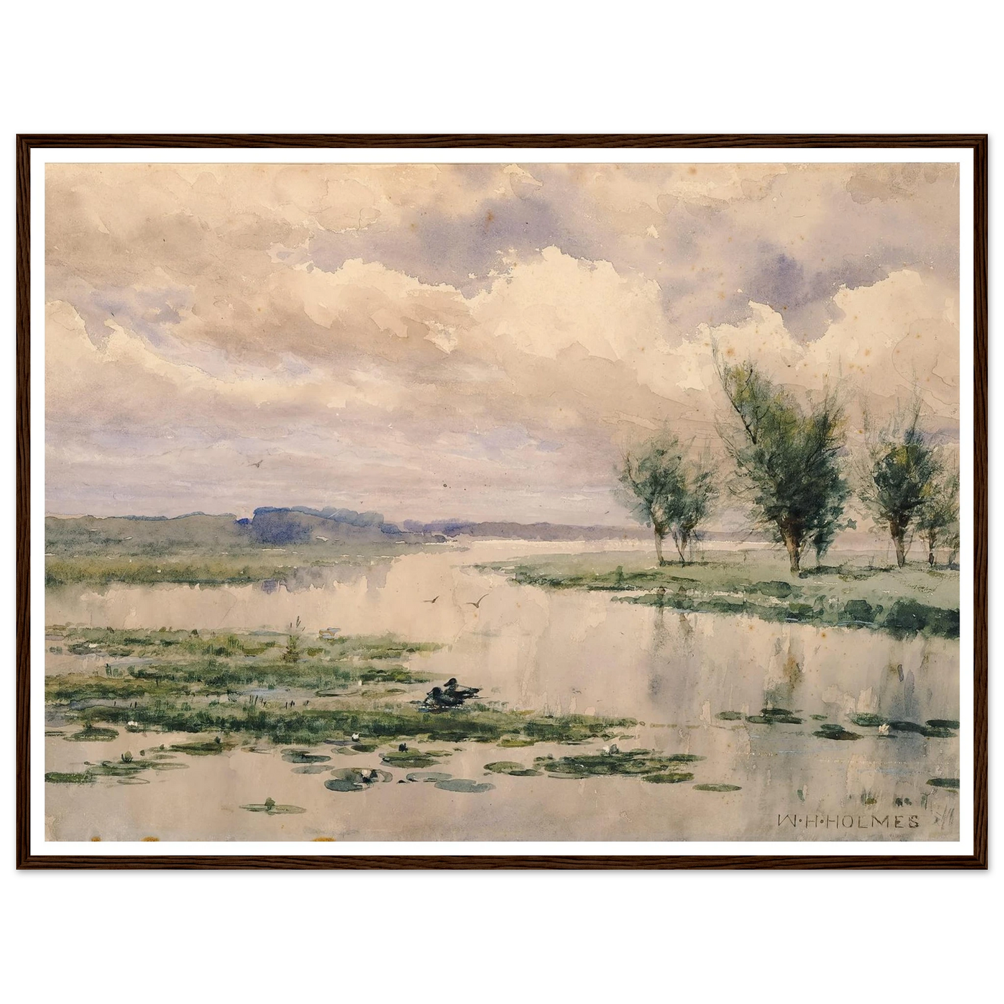 Haines Point (1908) Art Print | William Henry Holmes - Framed Poster - 30x40 cm / 12x16″ - Black frame