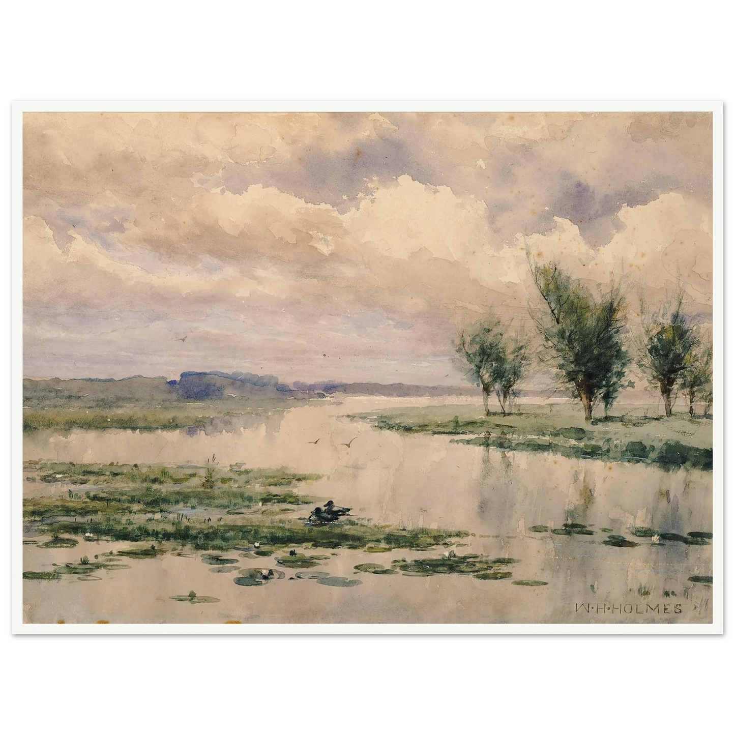 Haines Point (1908) Art Print | William Henry Holmes - Framed Poster - 30x40 cm / 12x16″ - Black frame