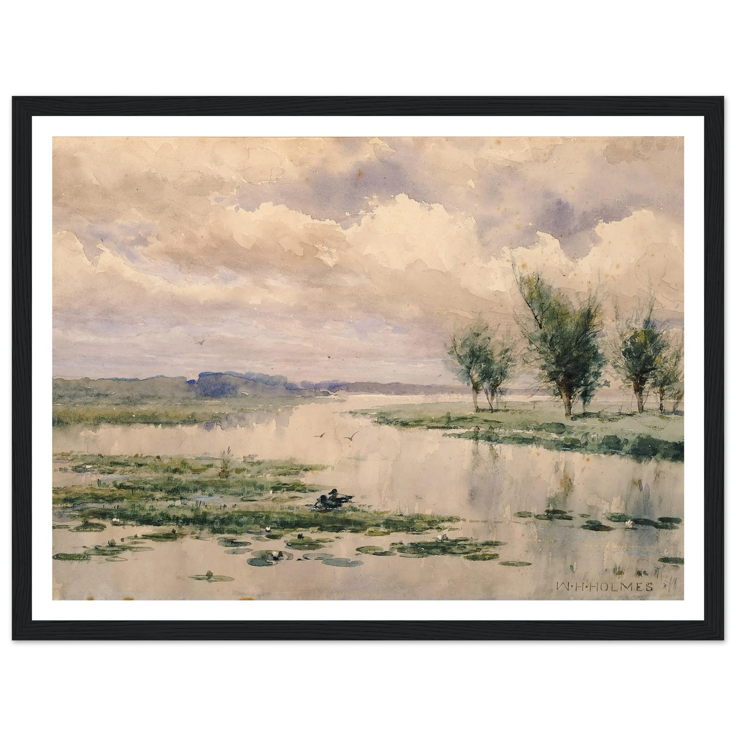 Haines Point (1908) Art Print | William Henry Holmes - Framed Poster - 30x40 cm / 12x16″ - Black frame