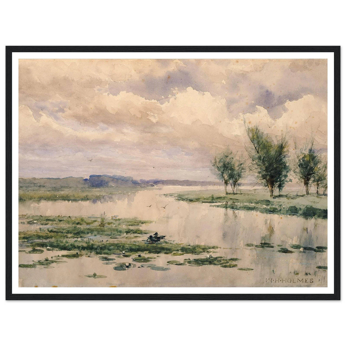 Haines Point (1908) Art Print | William Henry Holmes - Framed Poster - 30x40 cm / 12x16″ - Black frame