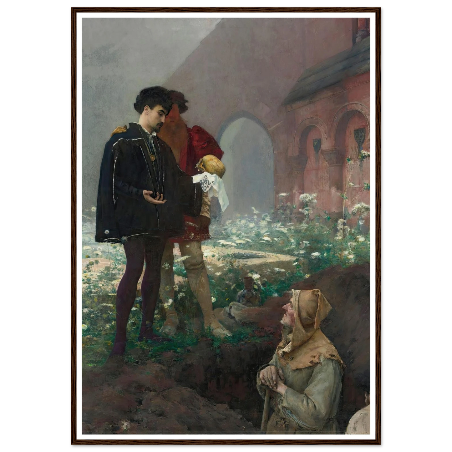 Hamlet Et Les Fossoyeurs (1884) Art Print | Pascal Adolphe Jean Dagnan Bouveret - Framed Poster - 30x40 cm / 12x16″ - Black frame