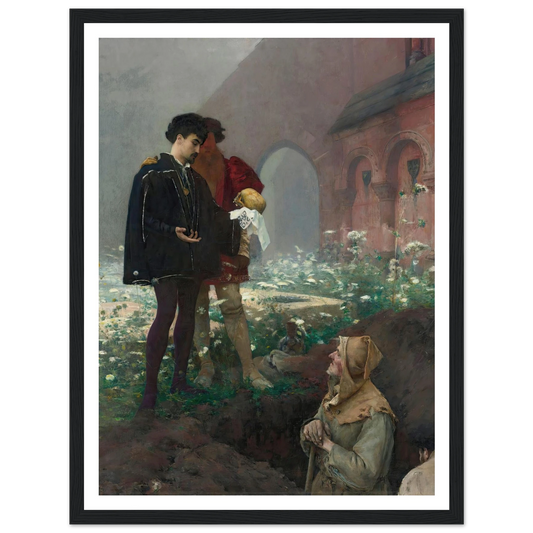 Hamlet Et Les Fossoyeurs (1884) Art Print | Pascal Adolphe Jean Dagnan Bouveret - Framed Poster - 30x40 cm / 12x16″ - Black frame