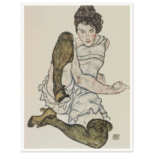 Handzeichnungen (1920) Art Print | Egon Schiele - Framed Poster - 30x40 cm / 12x16″ - Black frame