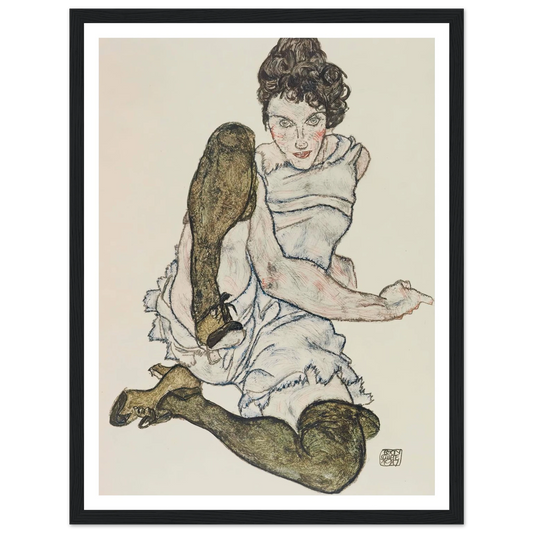 Handzeichnungen (1920) Art Print | Egon Schiele - Framed Poster - 30x40 cm / 12x16″ - Black frame