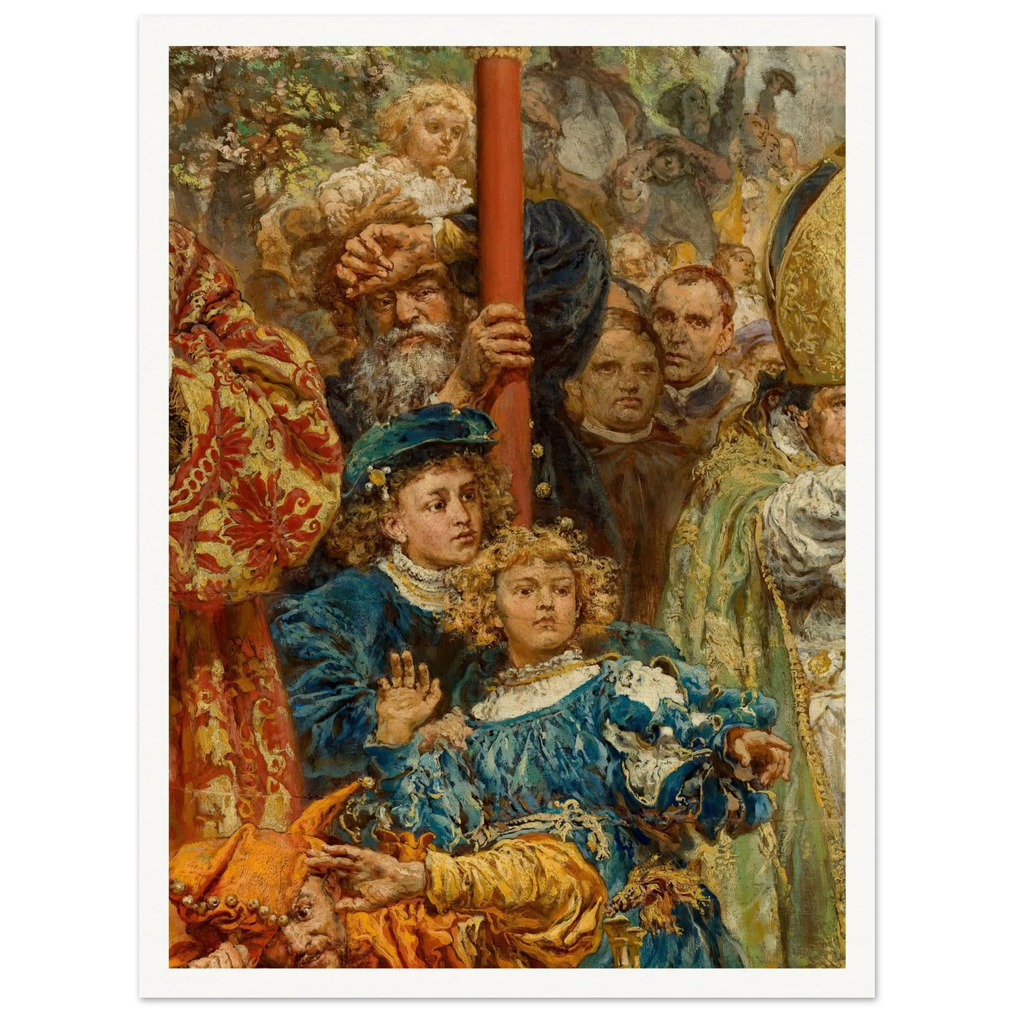 Hanging of the Sigismund bell at the Cathedral Tower in 1521 in Kraków (1874) Art Print | Jan Matejko - Framed Poster - 30x40 cm / 12x16″ - Black frame