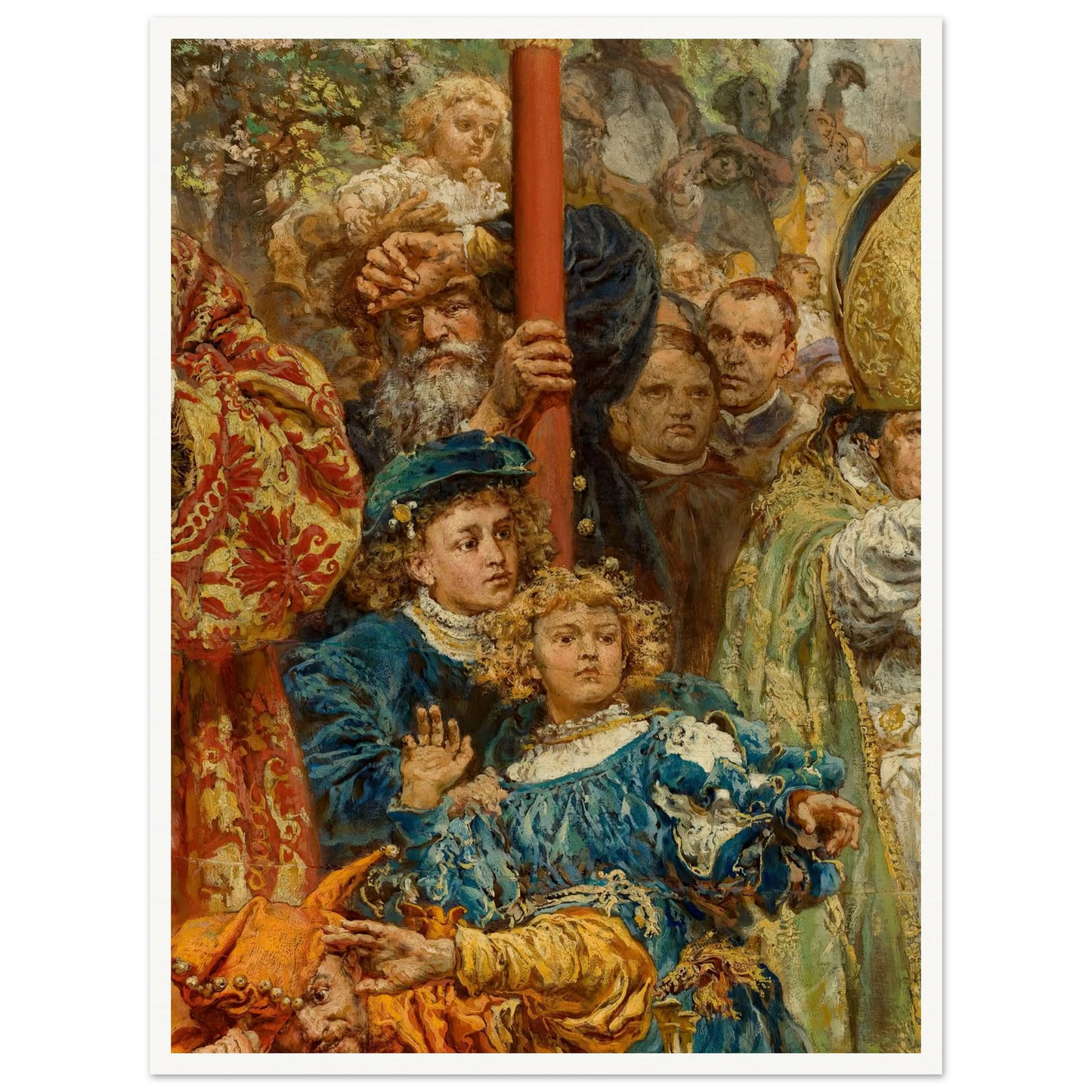 Hanging of the Sigismund bell at the Cathedral Tower in 1521 in Kraków (1874) Art Print | Jan Matejko - Framed Poster - 30x40 cm / 12x16″ - Black frame