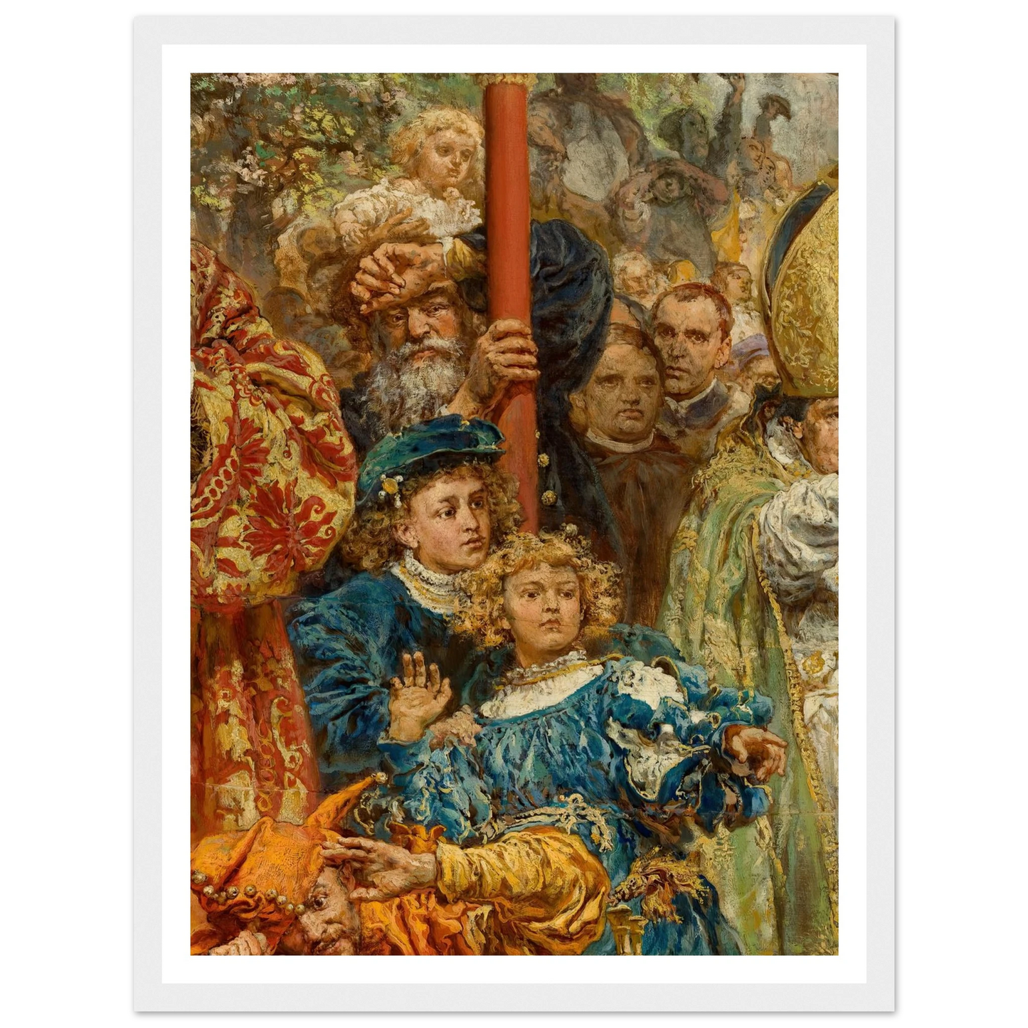 Hanging of the Sigismund bell at the Cathedral Tower in 1521 in Kraków (1874) Art Print | Jan Matejko - Framed Poster - 30x40 cm / 12x16″ - Black frame