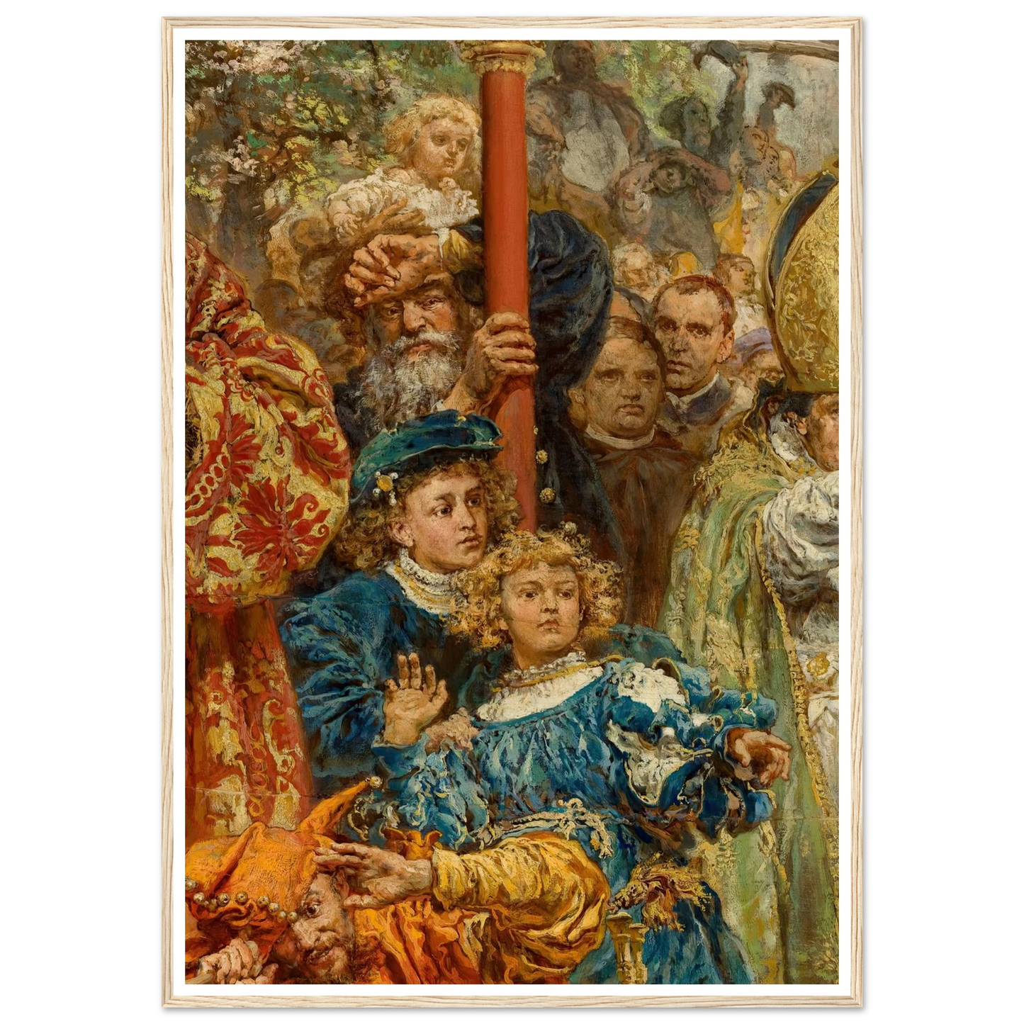 Hanging of the Sigismund bell at the Cathedral Tower in 1521 in Kraków (1874) Art Print | Jan Matejko - Framed Poster - 30x40 cm / 12x16″ - Black frame
