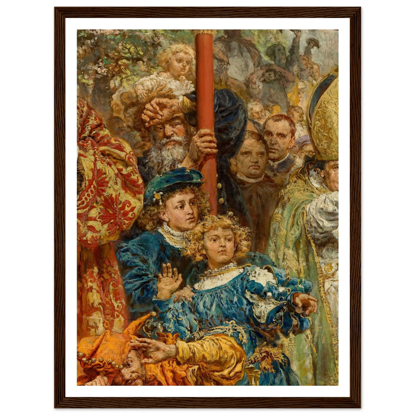 Hanging of the Sigismund bell at the Cathedral Tower in 1521 in Kraków (1874) Art Print | Jan Matejko - Framed Poster - 30x40 cm / 12x16″ - Black frame