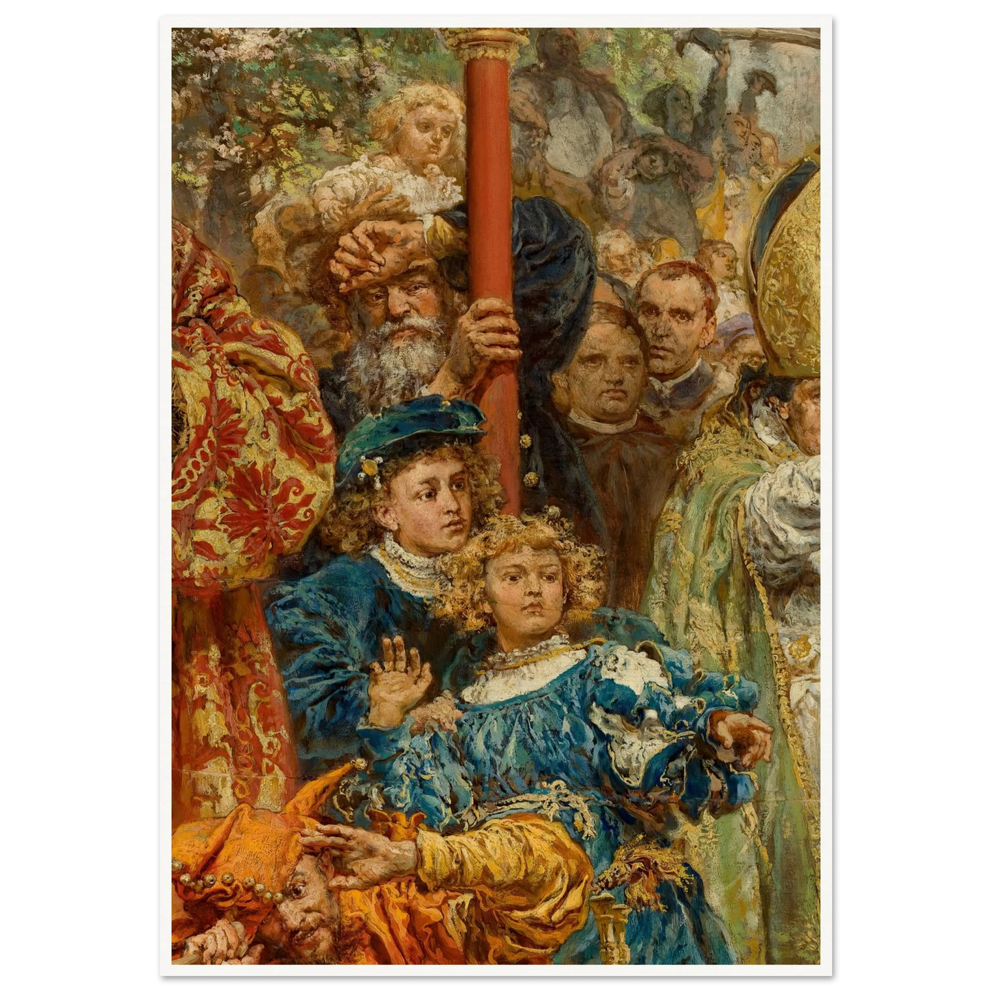 Hanging of the Sigismund bell at the Cathedral Tower in 1521 in Kraków (1874) Art Print | Jan Matejko - Framed Poster - 30x40 cm / 12x16″ - Black frame