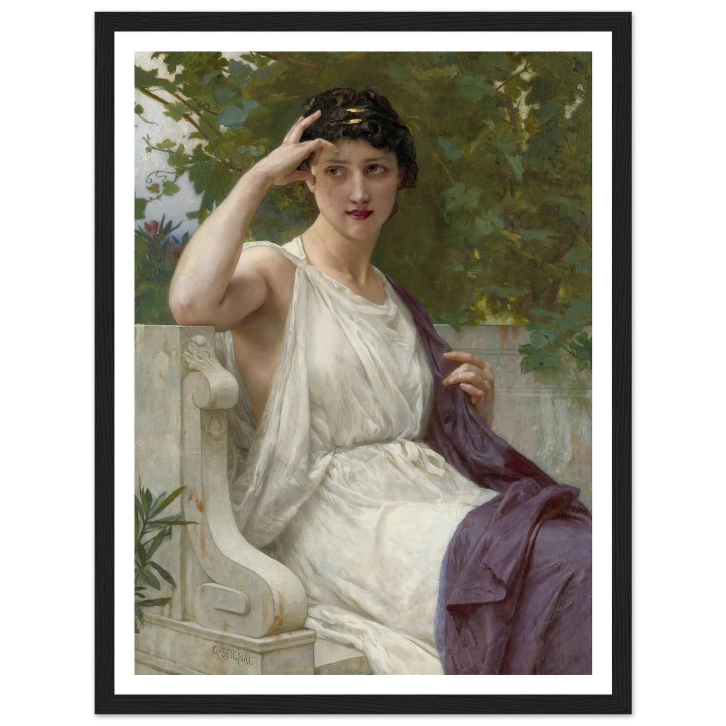 Happy Thoughts Art Print | Guillaume Seignac - Framed Poster - 30x40 cm / 12x16″ - Black frame