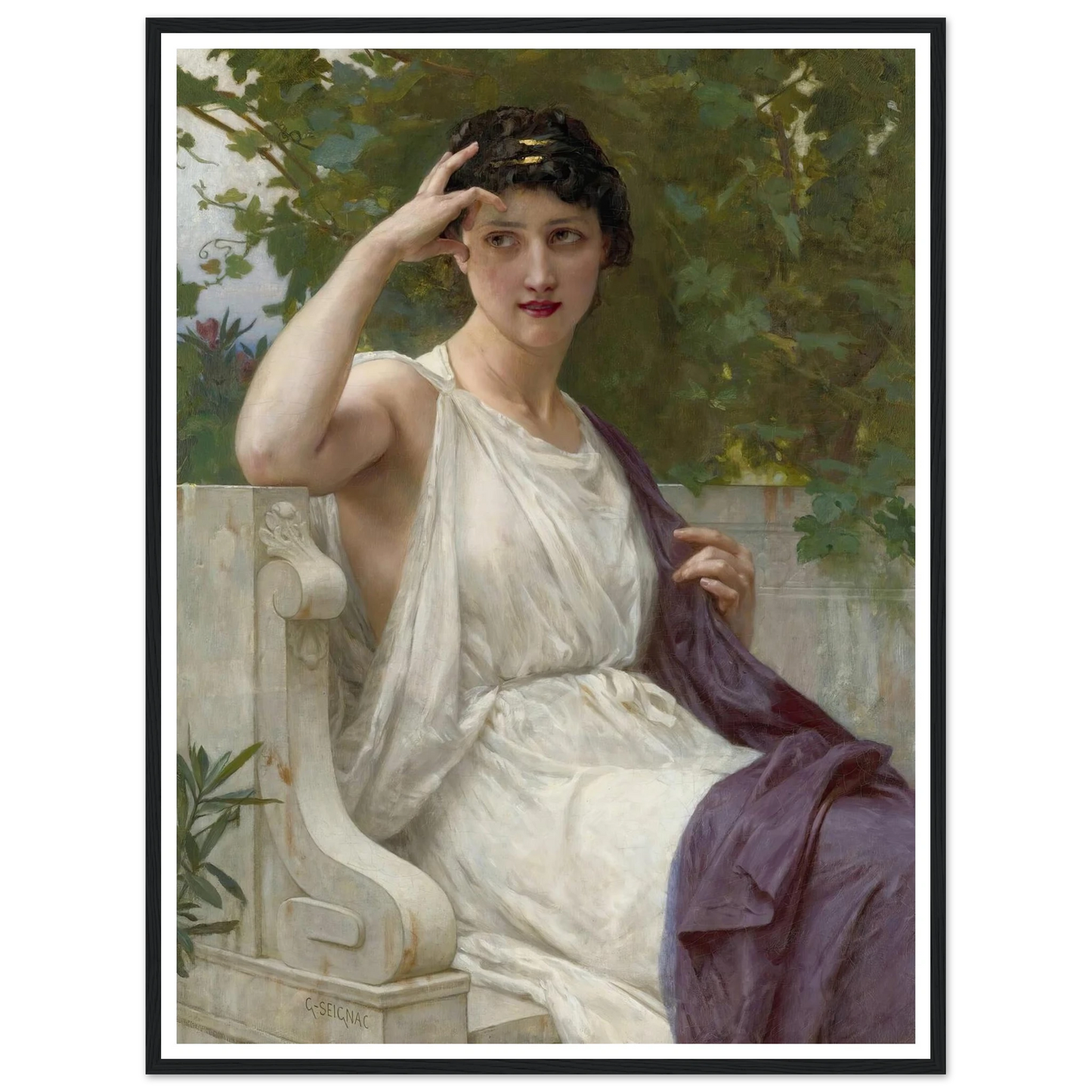 Happy Thoughts Art Print | Guillaume Seignac - Framed Poster - 30x40 cm / 12x16″ - Black frame