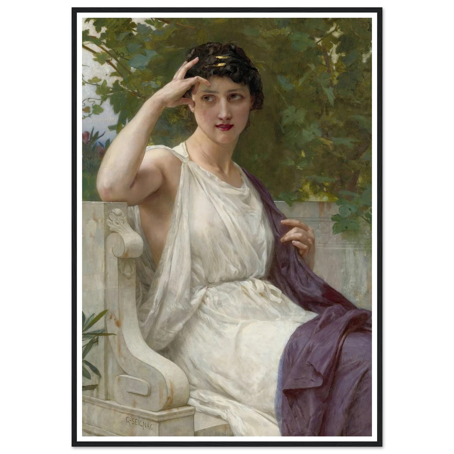 Happy Thoughts Art Print | Guillaume Seignac - Framed Poster - 30x40 cm / 12x16″ - Black frame