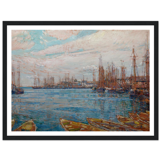 Harbor of a Thousand Masts (1919) Art Print | Childe Hassam - Framed Poster - 30x40 cm / 12x16″ - Black frame
