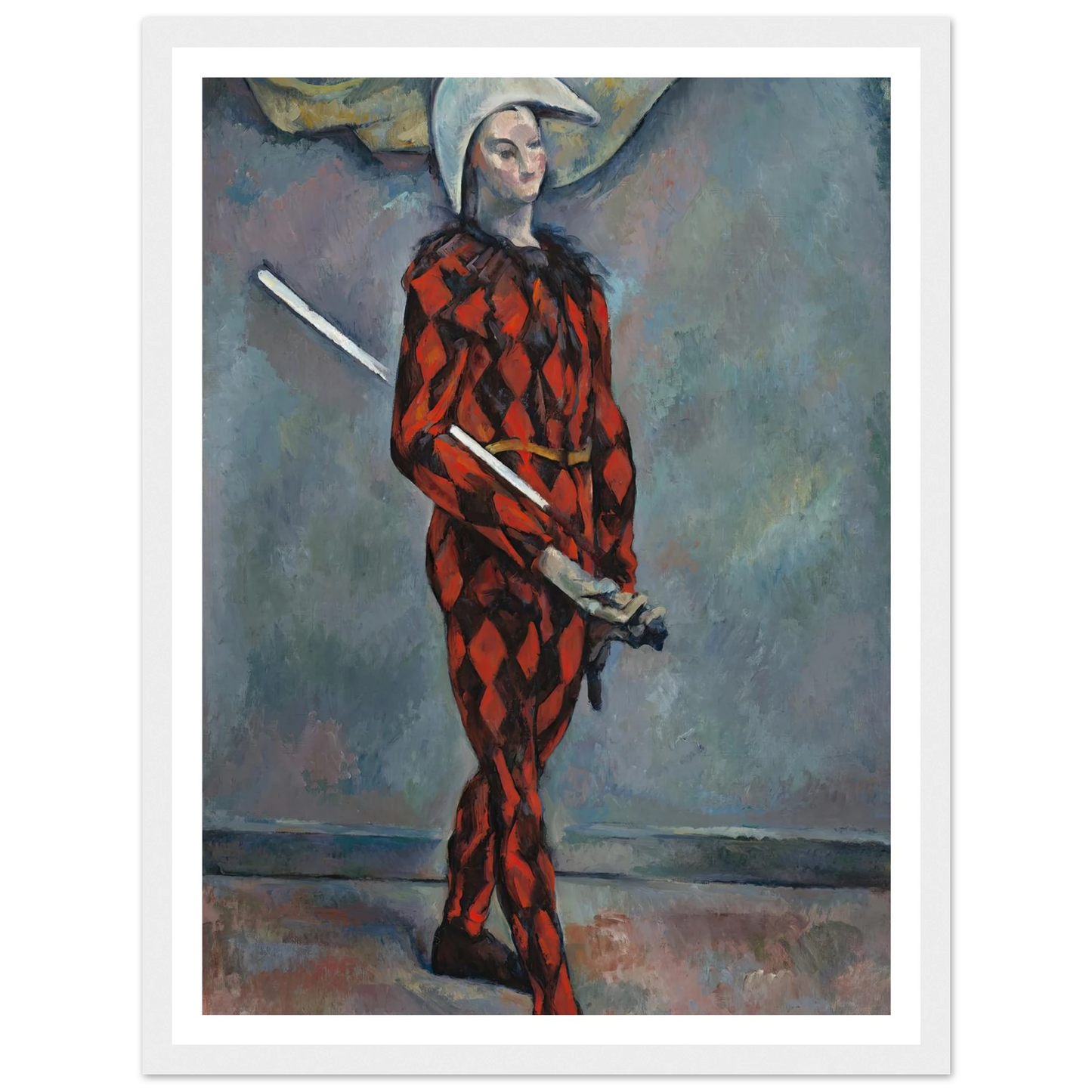 Harlequin (1888-1890) Art Print | Paul Cezanne - Framed Poster - 30x40 cm / 12x16″ - Black frame