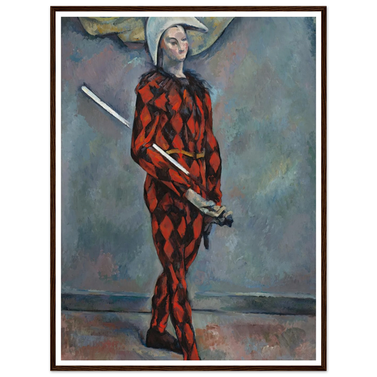 Harlequin (1888-1890) Art Print | Paul Cezanne - Framed Poster - 30x40 cm / 12x16″ - Black frame