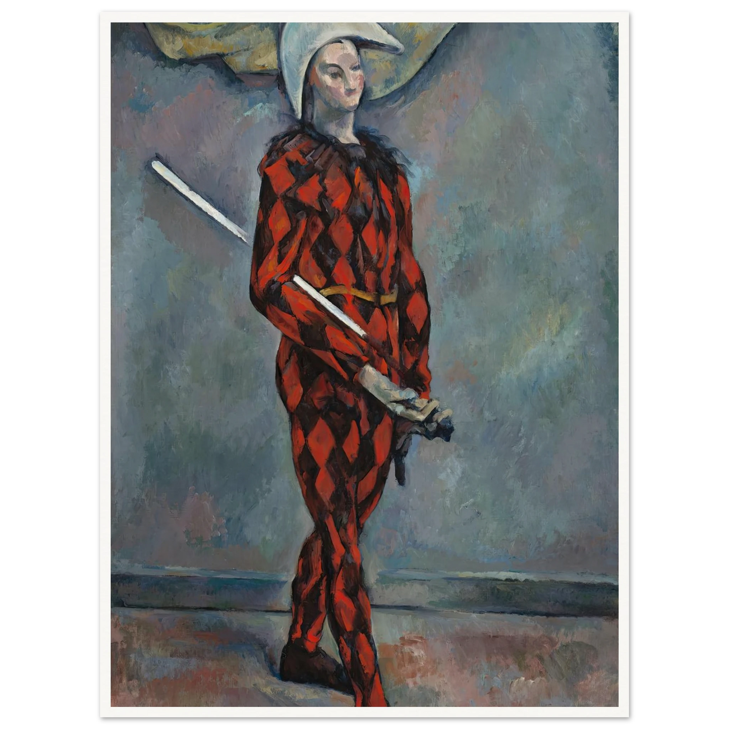 Harlequin (1888-1890) Art Print | Paul Cezanne - Framed Poster - 30x40 cm / 12x16″ - Black frame