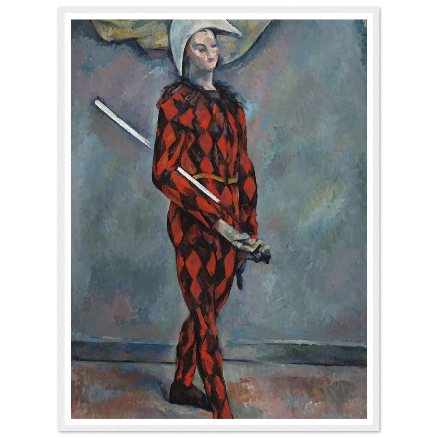 Harlequin (1888-1890) Art Print | Paul Cezanne - Framed Poster - 30x40 cm / 12x16″ - Black frame