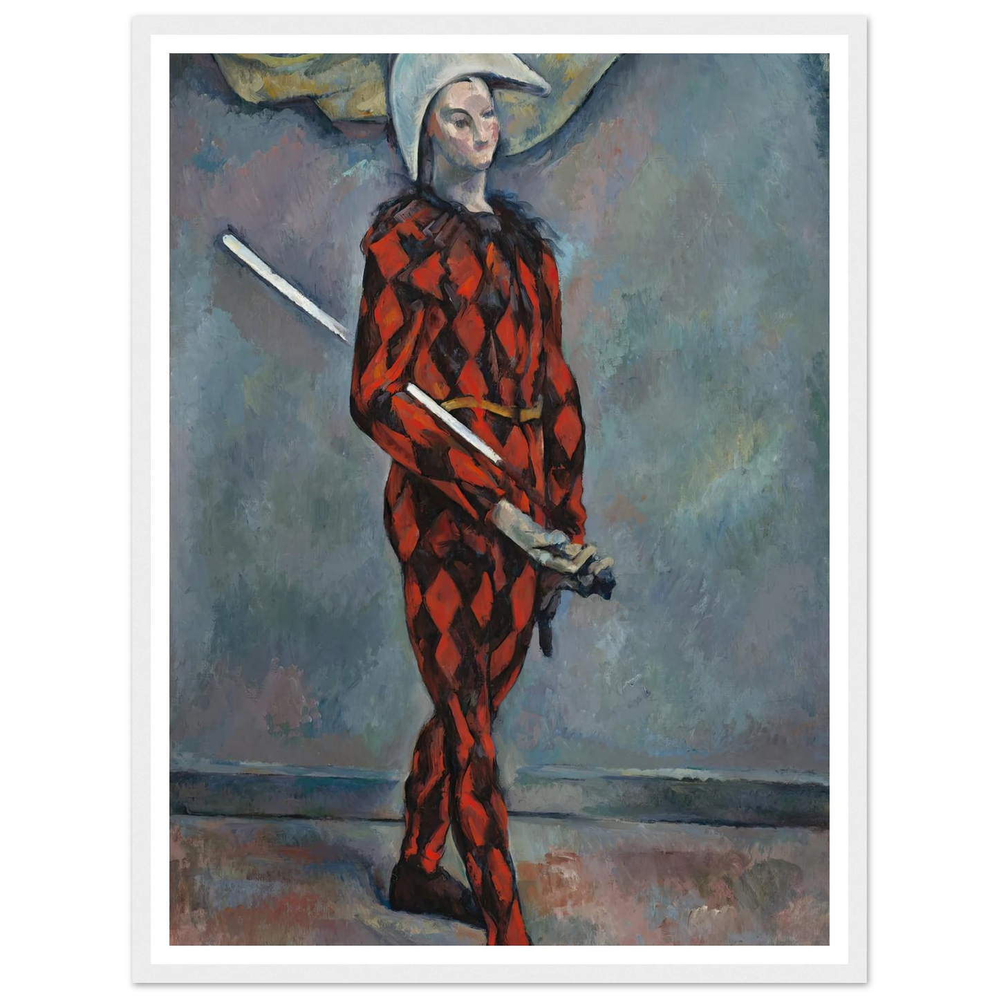 Harlequin (1888-1890) Art Print | Paul Cezanne - Framed Poster - 30x40 cm / 12x16″ - Black frame