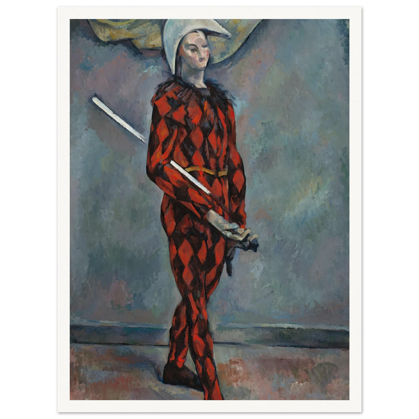 Harlequin (1888-1890) Art Print | Paul Cezanne - Framed Poster - 30x40 cm / 12x16″ - Black frame