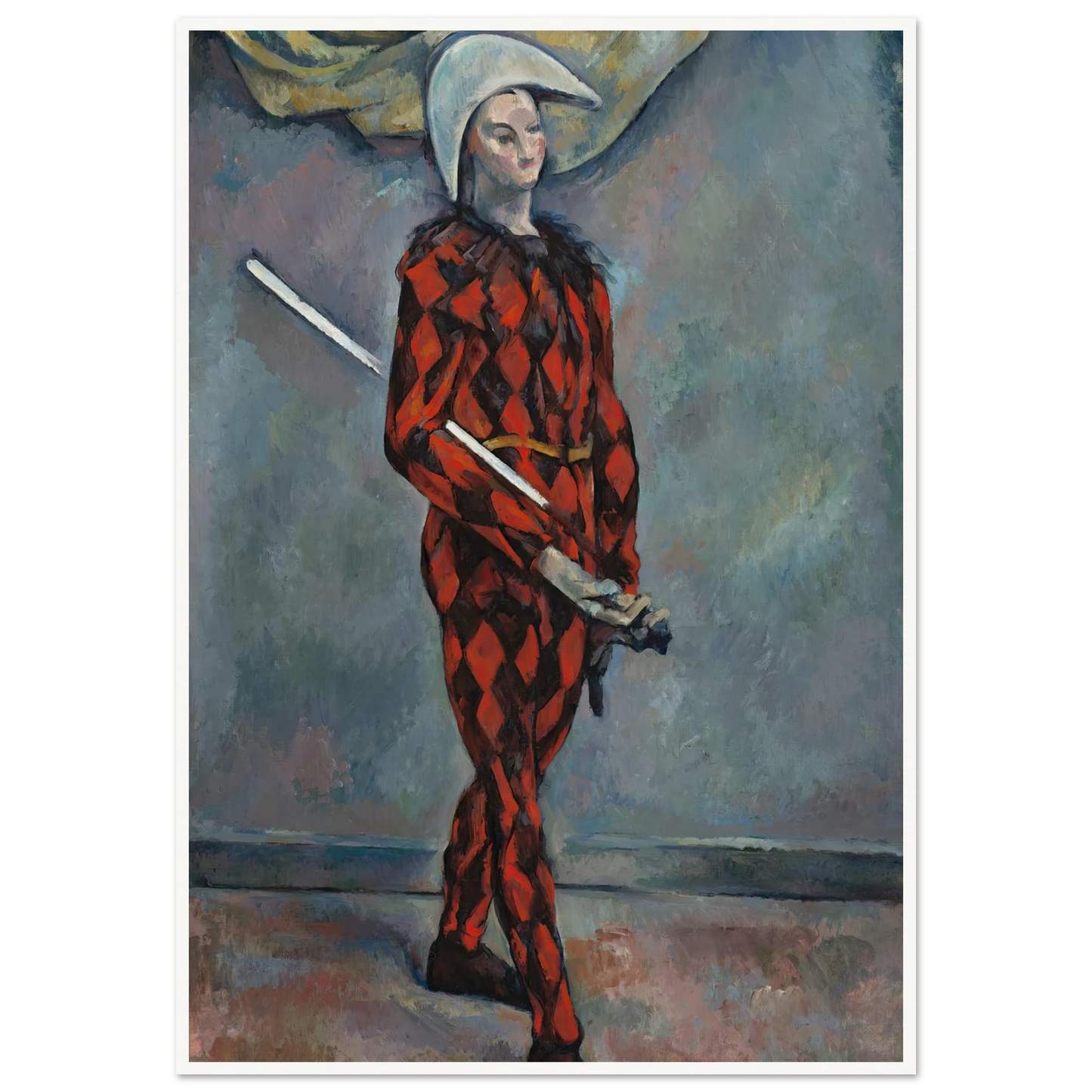 Harlequin (1888-1890) Art Print | Paul Cezanne - Framed Poster - 30x40 cm / 12x16″ - Black frame