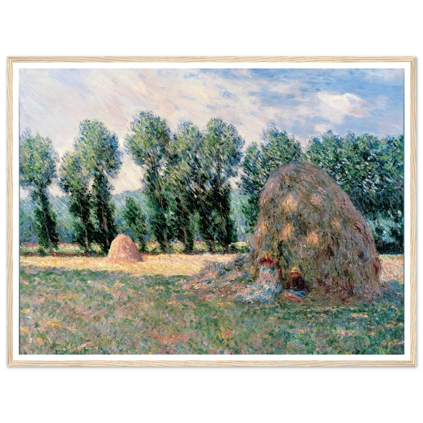 Haystacks (1885) Art Print | Claude Monet - Framed Poster - 30x40 cm / 12x16″ - Black frame