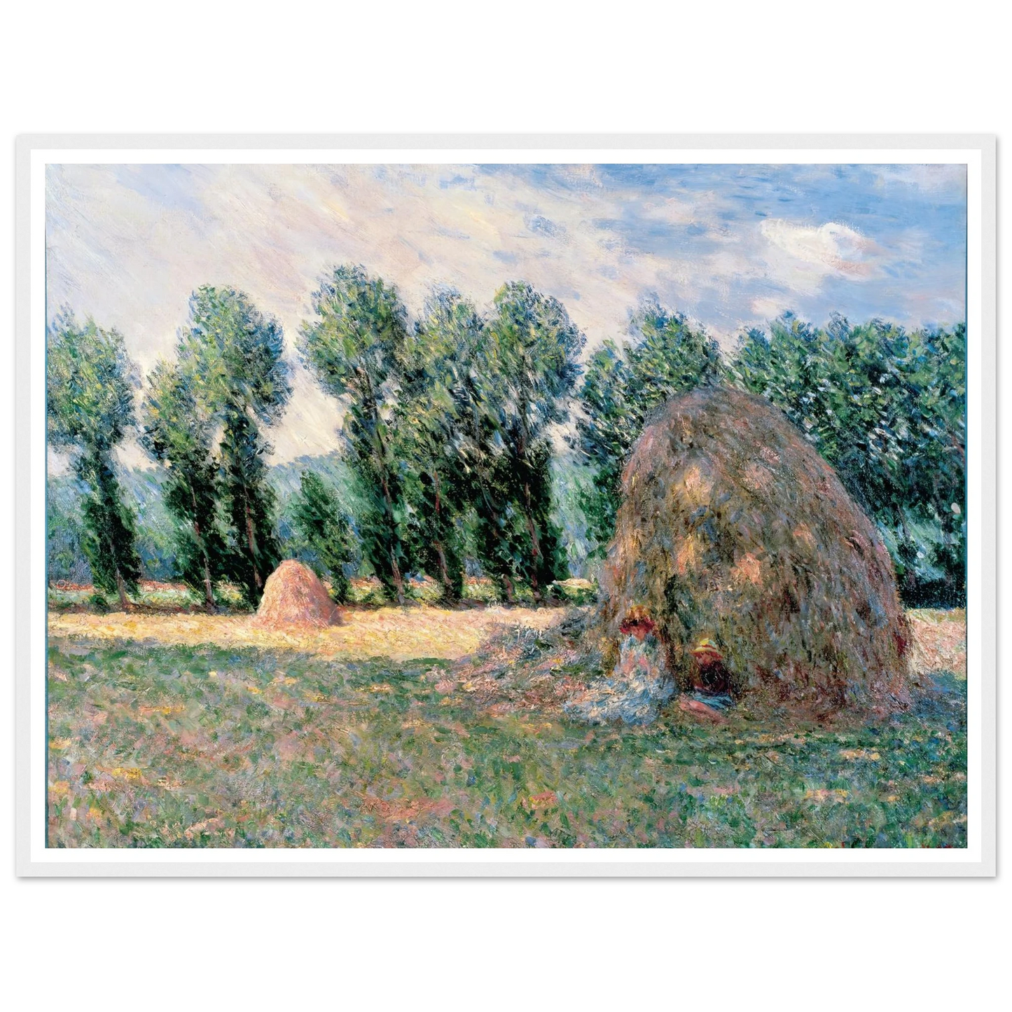 Haystacks (1885) Art Print | Claude Monet - Framed Poster - 30x40 cm / 12x16″ - Black frame